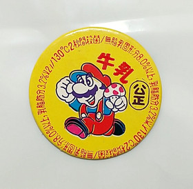 (Game Item) Milk Bottle Cap, 1-3, Super Mario Bros, Famicom, Menko, Nintendo.