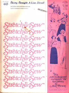 Skirts: Straight, A-Line, Dirndl ~ Stretch & Sew #445 ~ HIP SIZES: 30 - 46 - Picture 1 of 5