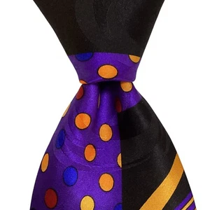 COCKTAIL COLLECTION Silk Necktie MEXICO Designer Geometric Multi-Color EUC Rare - Picture 1 of 3