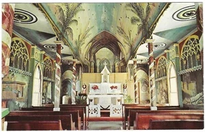 Vintage Hawaii Chrome Postcard St Benedicts Catholic Church Honaunau Kona - Picture 1 of 2
