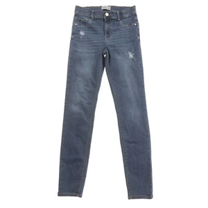 Jordache Super Skinny Jeans Kids Girls 16 Slim Distressed Medium Blue Denim - Picture 1 of 9