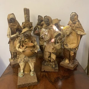 Rare Collection Antique Handmade Mexican Cartonería Folk Art Paper Mache Figures - Picture 1 of 9