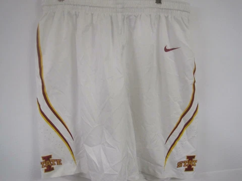 Authentic Iowa State Cyclones Basketball Team Game Shorts Nike White Size 38 +2 Cover