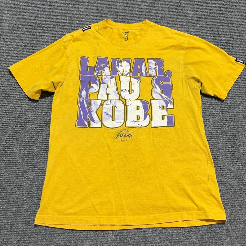Camisa LA Lakers Para Hombres XL NBA Amarilla Lamar Pau Kobe Y2K Finales Baloncesto UNK Foto 1 de 4