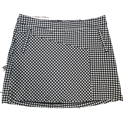 Lady Hagen Skirt Skort size 12 Bue White Gingham Stretch Modest Sports Outdoor - Image 1 of 4