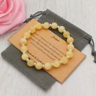 YELLOW JASPER Bracelet Stretch Handmade Gift Bag & Card Crystal Gemstone 6/8mm