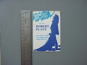 Robert Plant radio station sticker 106 FM November 6, 1988 - Led Zeppelin - Picture 1 of 1