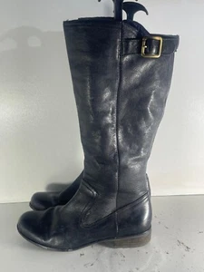 Clarks Women's Boot Size 6D(39) Used Black Leather Side Zip Knee High Boots -A10 - Picture 1 of 9
