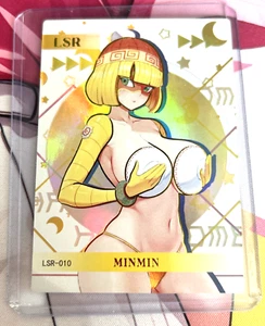 Tarjeta de lámina rara WAIFU Goddess Of Power Minmin LSR. Sexy Anime Girl Story - Imagen 1 de 1