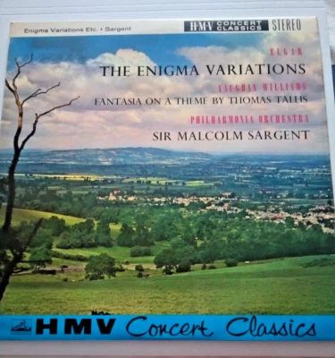 THE ENIGMA VARIATIONS - MALCOLM SARGENT - HMV CONCERT CLASSICS VINYL - EXCELLENT - Image 1 of 4