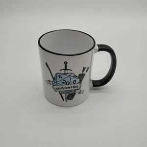 D20 Die and Sword This is How I Roll Kaffeebecher - Bild 1 von 7