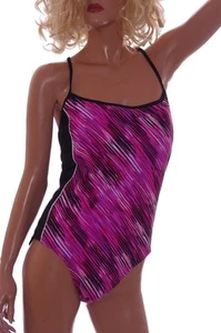 Womens Catalina 1 One Piece Pink Black Bathing Swim Suit Plus Size 1X 16 16W NEW - Picture 1 of 2