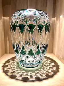 VAL SAINT-LAMBERT - Imposant vase ovoïde -signé -doublé vert émeraude - Aberdeen - Foto 1 di 16