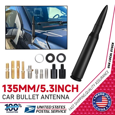 ANTENA BALA NEGRA 5.3" Apta para CHEVROLET SILVERADO 1500/2500 HD CLASSIC Foto 1 de 4
