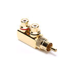 Gold Plated AV Audio Splitter Plug RCA Adapter 1 Male to 2 Female F connectU _cu