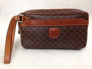 Authentic Celine Macadam Clutch Made in Italy Browns PVC 5E111474" - Picture 1 of 12