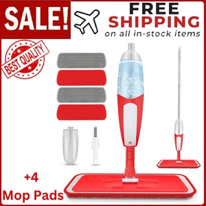 Spray Mop for Floor Cleaning with 4 Reusable Mop Pads & 550ML Refillable Bottle - Picture 1 of 24