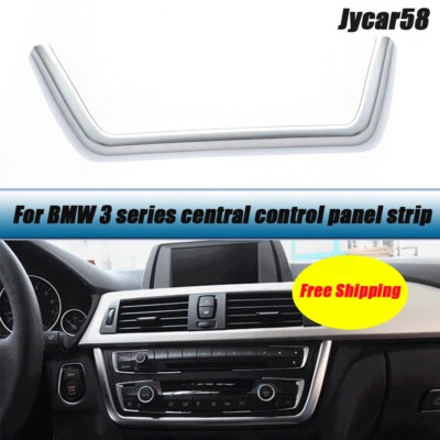 Cubierta de moldura de marco de panel de control central cromada para BMW Serie 3 4 3GT F30 13-19 Foto 1 de 4