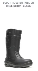 WOLVERINE MEN'S SCOUT INJECTED PULL-ON WELLINGTON BOOTS (NEW W/BOX) SIZE-13 - Picture 1 of 6