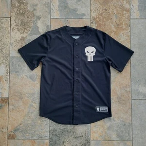 Marvel The Punisher Baseball-Trikot Erwachsene Größe Small schwarz #74 doppelseitig - Bild 1 von 7