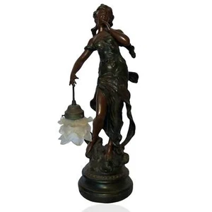 Statue Resin Effect Bronze Second Half '900 Classic Home Design H66cm - Picture 1 of 5