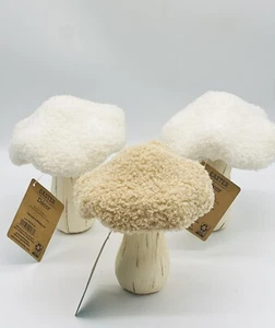 Beige Sherpa Mushroom Set 3 Shelf Sitter Farmhouse Walmart Easter Spring Decor - Picture 1 of 6