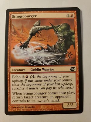 MTG Magic The Gathering Card Stingscourger Creature Goblin Warrior Red Planar Ch - Image 1 of 2