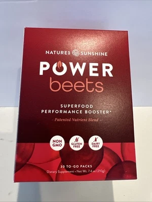 Nature's Sunshine Power Beets 30 To-Go Packs Superfood Booster Exp 10/2026 - New - Image 1 of 4