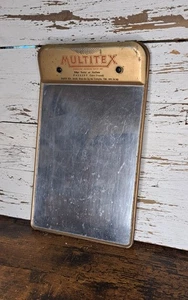 Vintage 25cm French Mirrored Clip Board - Multitex Paris French Advertising Gift - Picture 1 of 5