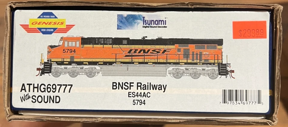 Athearn BNSF Railway ES44AC RD# 5794 ATHG69777 w/ SOUND Tsunami - Image 1 of 1