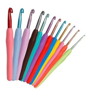 12 PCS Ergonomic Handle Crochet Hooks: Comfortable Smooth Crochet Hook Set fo... - Picture 1 of 7