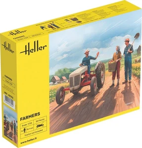 HELLER 1:24 KIT  3 FIGURE IN PLASTICA CONTADINI FARMERS 3 PEZZI   ART 82752 - Foto 1 di 1
