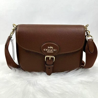 Bandolera de hombro COACH Amelia Saddle Bag CP107 en cuero/marrón nueva con etiquetas Foto 1 de 4