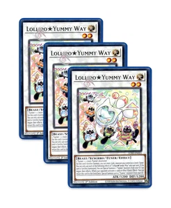 Yugioh! Lollipo Yummy Way JUSH-DE021 (Rare) 1st Ed 3x "Yummy Deck Support" - Bild 1 von 1
