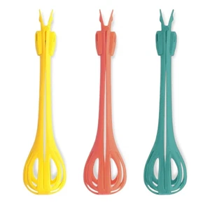 Confezione da 3 Frusta per Uova Multifunzione, 2 in 1 Clip per Alimenti Frusta per Uova Portatile... - Foto 1 di 7