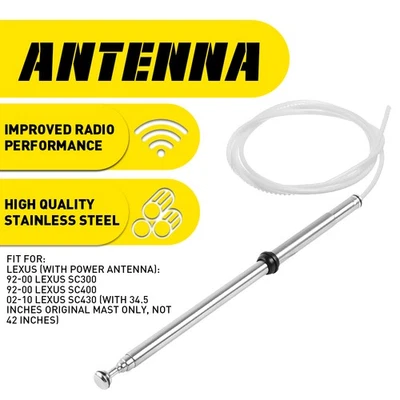 Power Antenna Aerial Mast OEM Replacement Cord kit For Lexus SC300 SC400 SC430 - Image 1 of 4