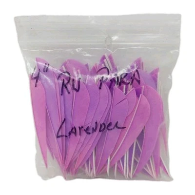 100 Pack Archery Arrow Feathers 4" Right Wing Parabolic Lavender Purple Foto 1 de 3