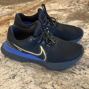Nike React Infinity Run FK 3 Uomo Taglia 10.5 Nero Citron Pulse Royal DZ4845-001 - Foto 1 di 9