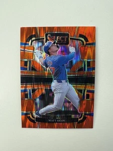 #28 2024 Panini Select Orange Flash Prizm Matt Shaw Chicago Cubs - Picture 1 of 2