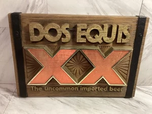 Dos Equis Texas Beer XX PlasticSign Bar Display Wall Decor 17.5X12 - Picture 1 of 12