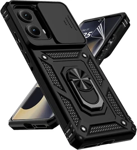 Funda para Motorola Edge 2024 con cubierta de cámara deslizable protector de pantalla HD [Militar - Imagen 1 de 12