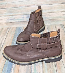 Stivali Chelsea Marrone Ecopelle Uomo Taglia 11 Robusti Abbigliamento da Lavoro Minimal Core - Foto 1 di 8