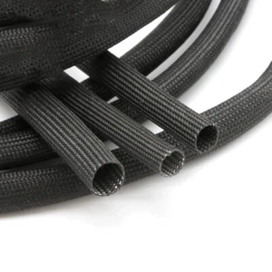 Hochtemperatur Isolator Glasfasermantel Isolierschlauch Kabelschutz Ø 3mm-30mm - Picture 1 of 8