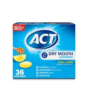 Dry Mouth Lozenges With Xylitol 36-Count Sugar Free Honey-Lemon - Picture 1 of 9