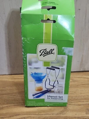 Juego de utensilios de conservación de enlatado de bolas embudo de tarro, levantador de tarros, herramienta de espacio para la cabeza Foto 1 de 3