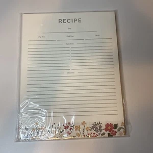 Jot & Mark 30 Recipe Pages 8.5” x 12”Midnight Floral Expansion Pack 2 Sided NEW - Picture 1 of 5