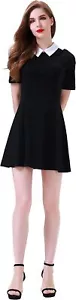 "ABITO CASUAL FLARE CASUAL DA DONNA APHRATTI MANICA CORTA"" taglia L - Foto 1 di 3