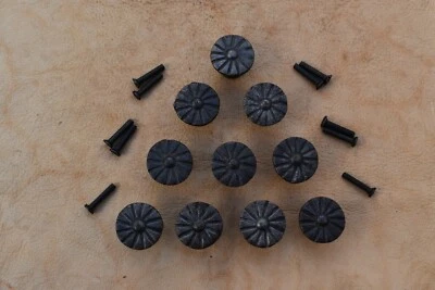 Винтажные чугунные ручки для цветочного шкафа комода выдвижного ящика ручки 10 шт. - Изображение 1 из 4