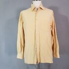 Ermenegildo Zegna Shirt Men's Large Yellow Long Sleeve Silk Blend Luxury
