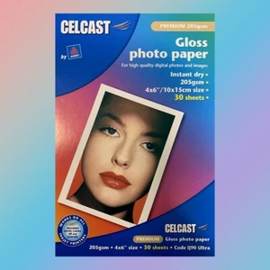 Celcast Avery Glossy Photo Paper 6” X 4” 30 Sheets 205gsm For Inkjet Printers - Picture 1 of 7